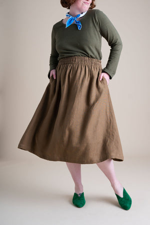 Open image in slideshow, Evening Midi Skirt in Tea

